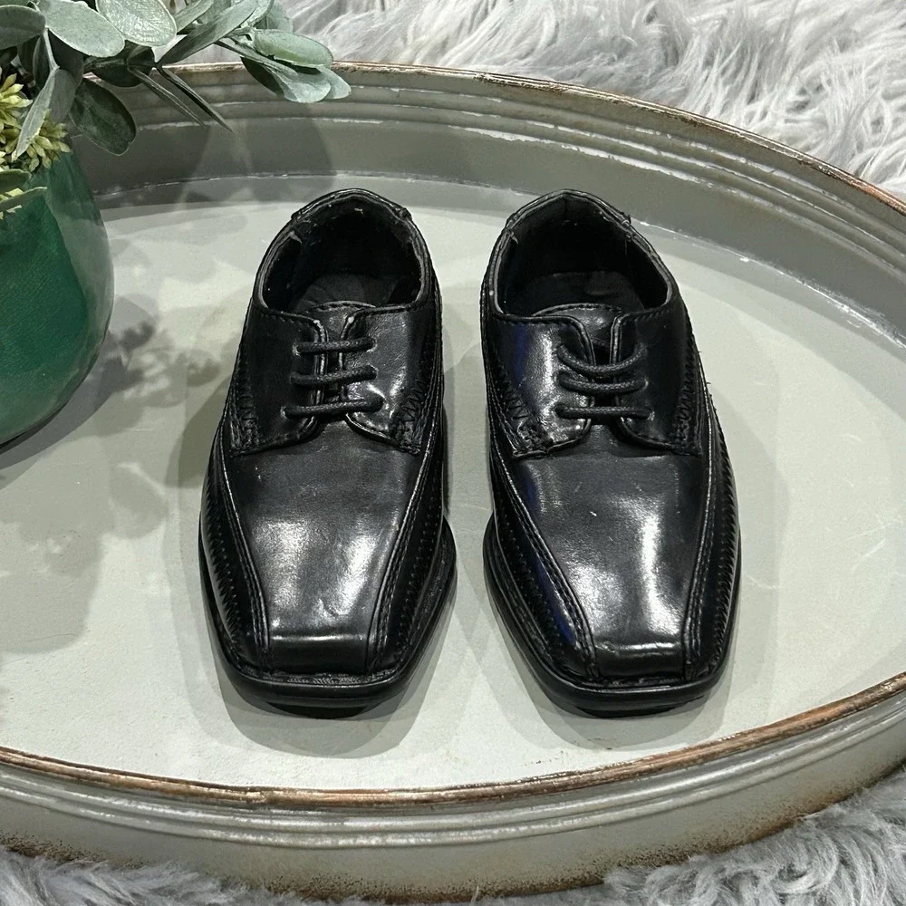 Stacy Adam's Infant Basic Black Bowman Bike Toe Oxford Size 5M ($55)‎